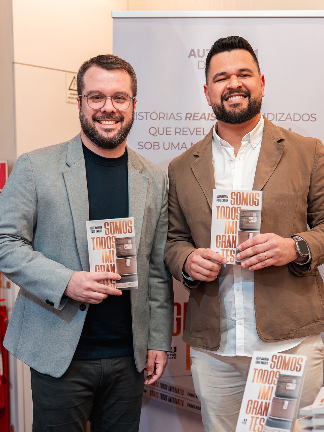 Aleff Amorim e Fábio Knauer no lançamento em Braga